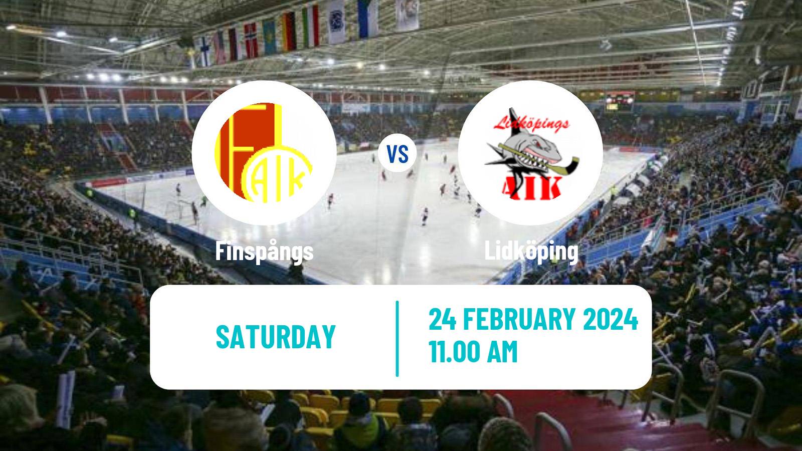 Bandy Swedish Allsvenskan Bandy Finspångs - Lidköping