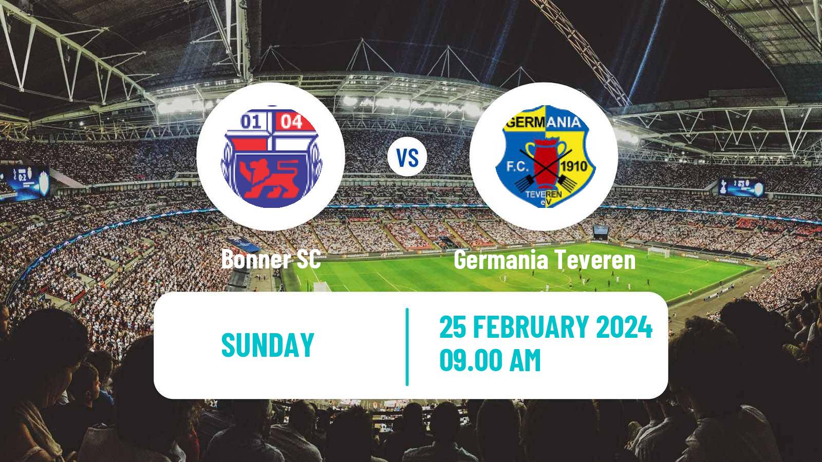 Soccer German Oberliga Mittelrhein Bonner - Germania Teveren