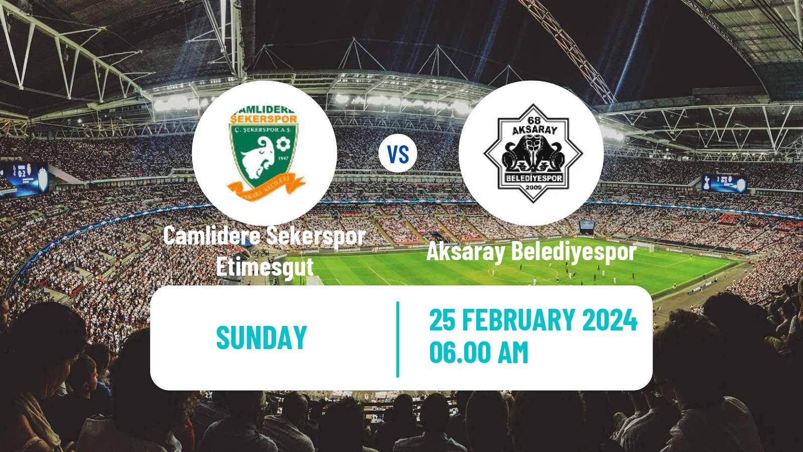 Soccer Turkish Second League Red Group Etimesgut - Aksaray Belediyespor
