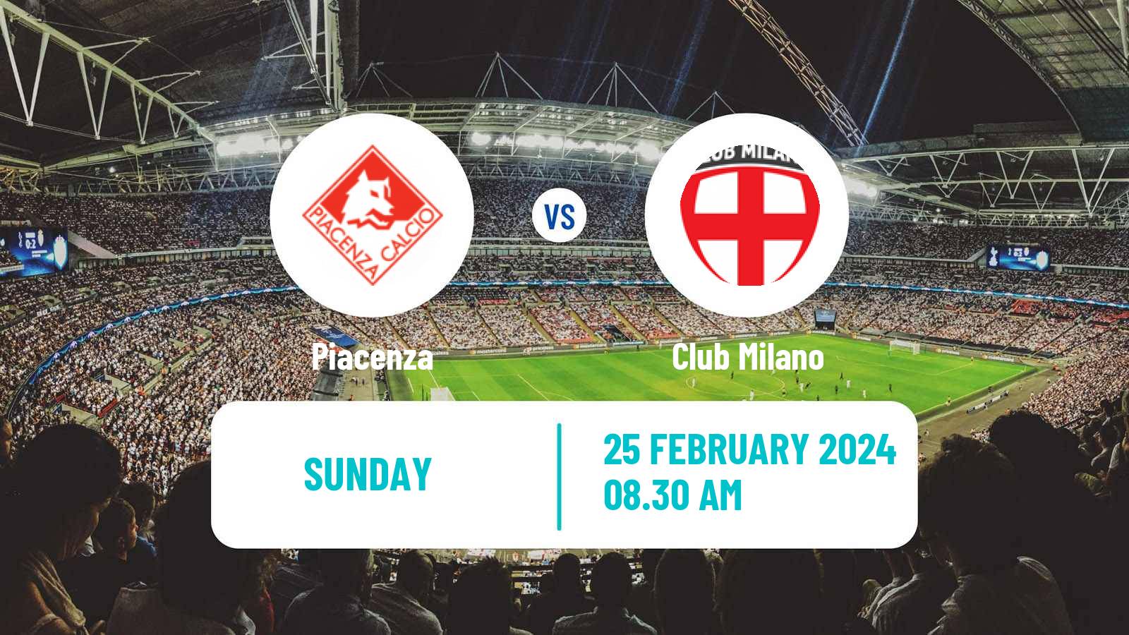 Soccer Italian Serie D - Group B Piacenza - Club Milano