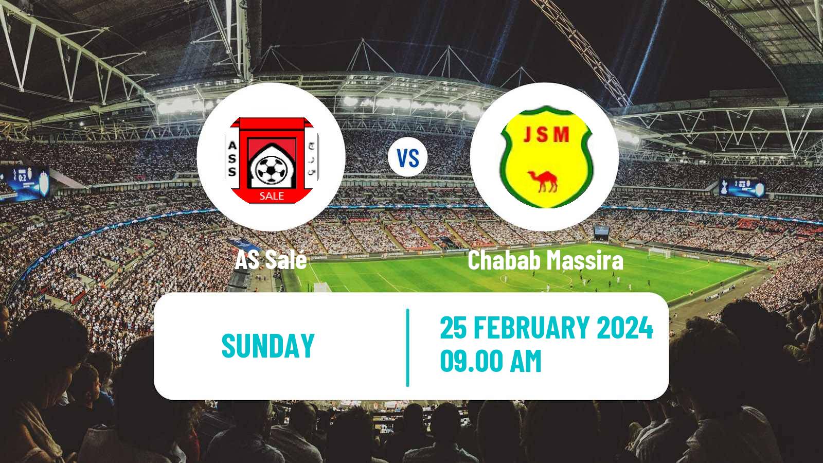 Soccer Moroccan Botola 2 Salé - Chabab Massira