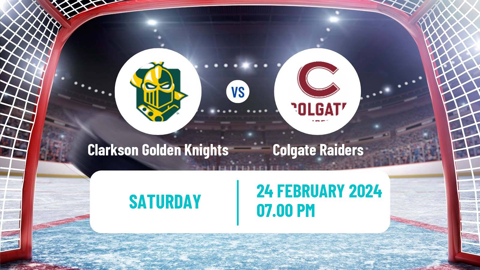 Hockey NCAA Hockey Clarkson Golden Knights - Colgate Raiders