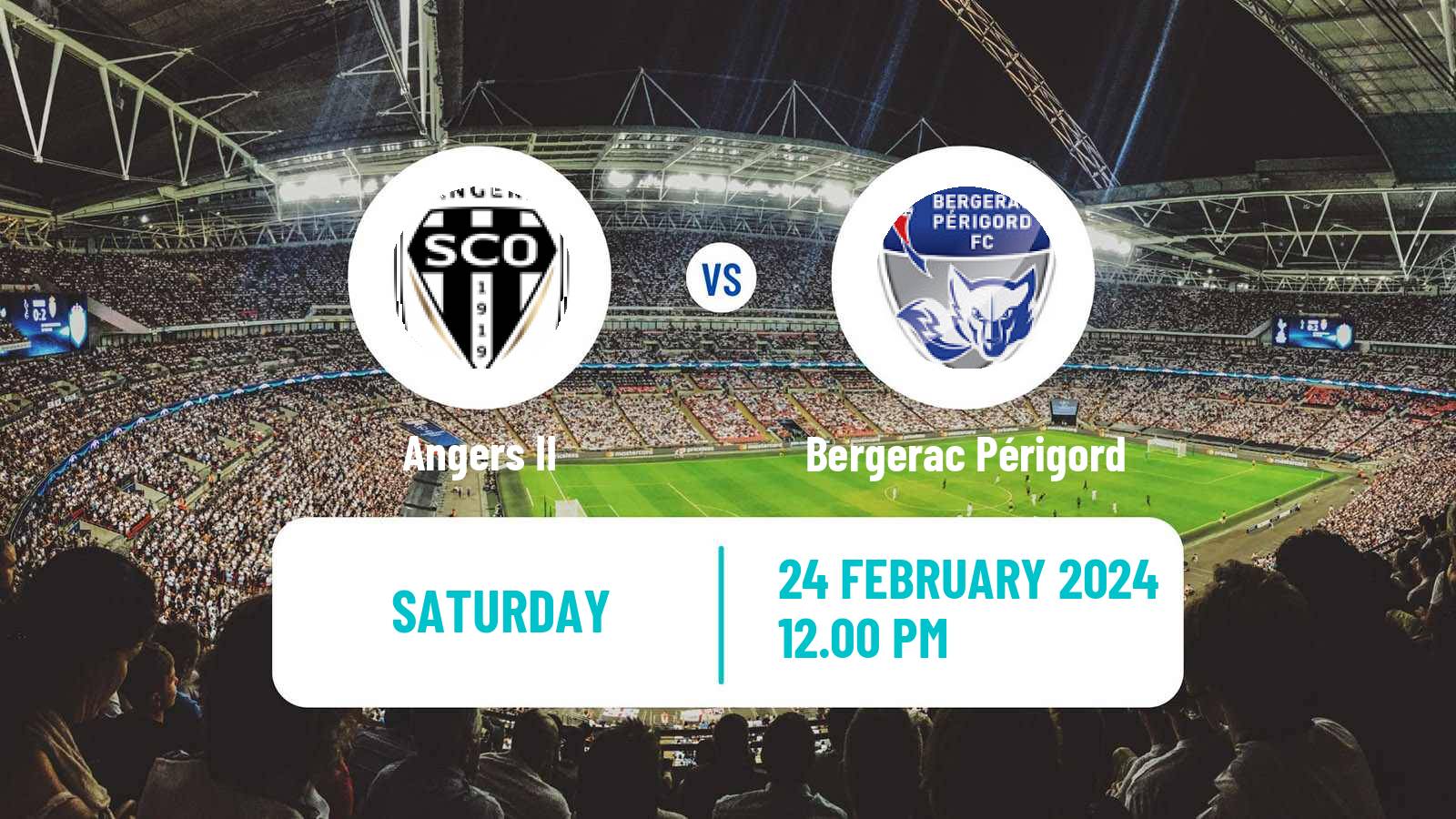 Soccer French National 2 - Group B Angers II - Bergerac Périgord