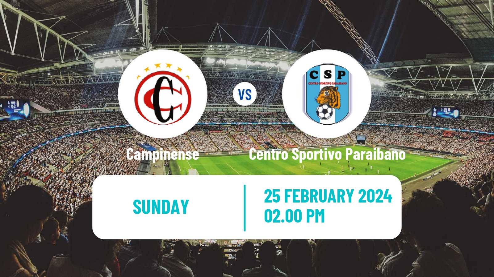 Soccer Brazilian Campeonato Paraibano Campinense - Centro Sportivo Paraibano