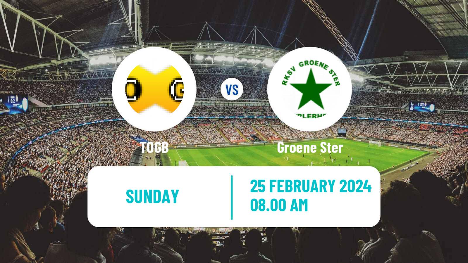 Soccer Dutch Derde Divisie TOGB - Groene Ster