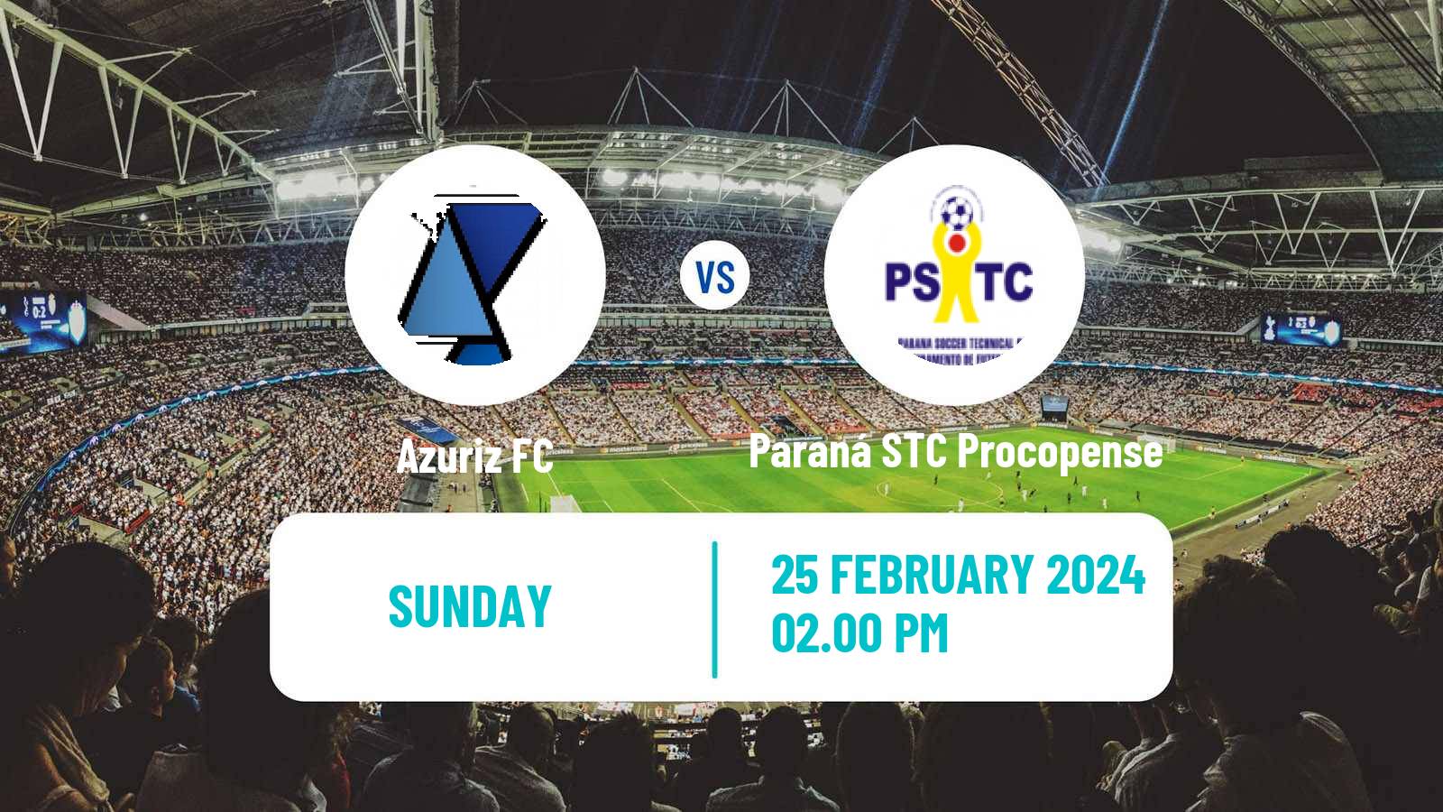 Soccer Brazilian Campeonato Paranaense Azuriz - Paraná STC Procopense