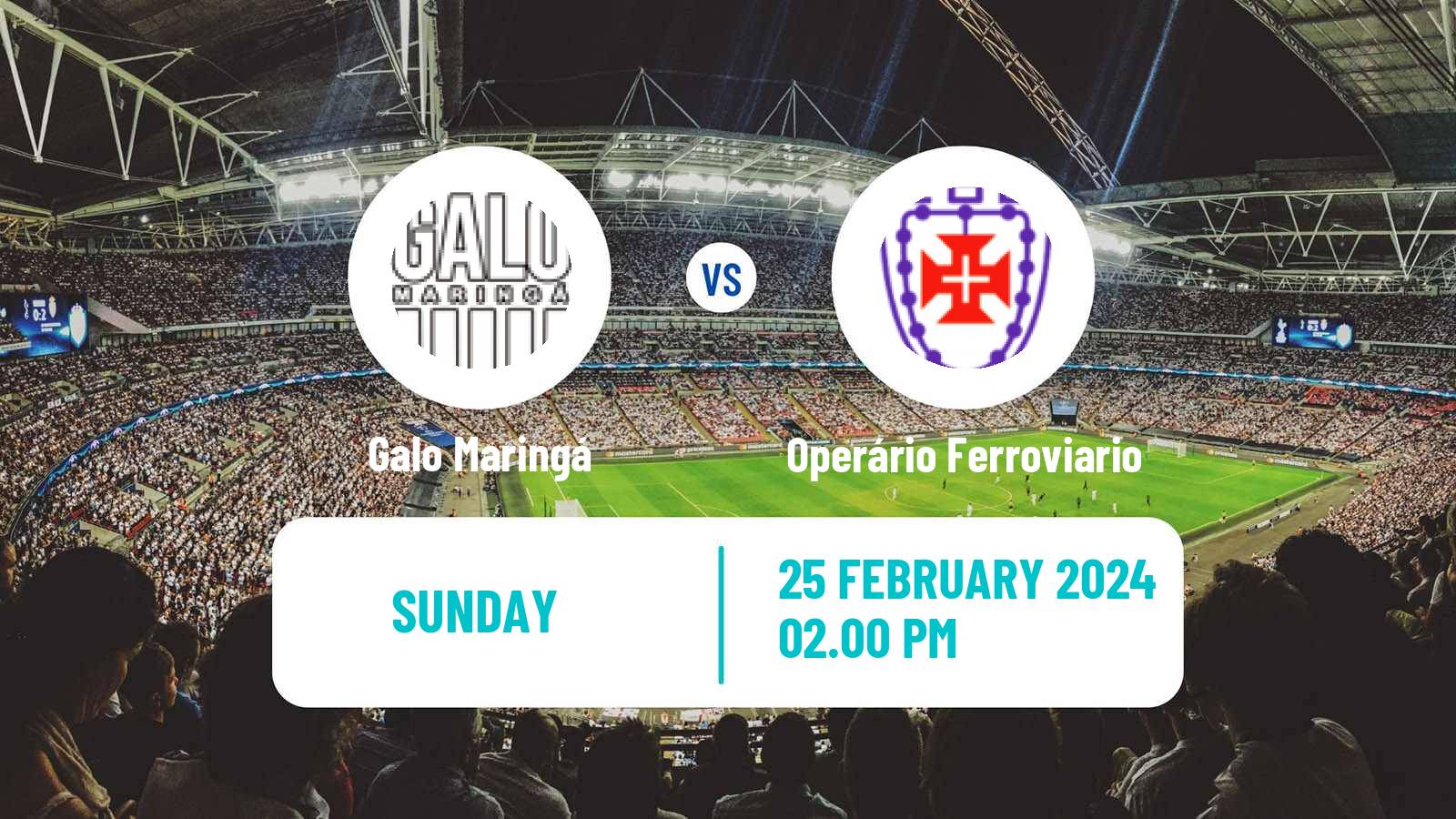 Soccer Brazilian Campeonato Paranaense Galo Maringá - Operário Ferroviario