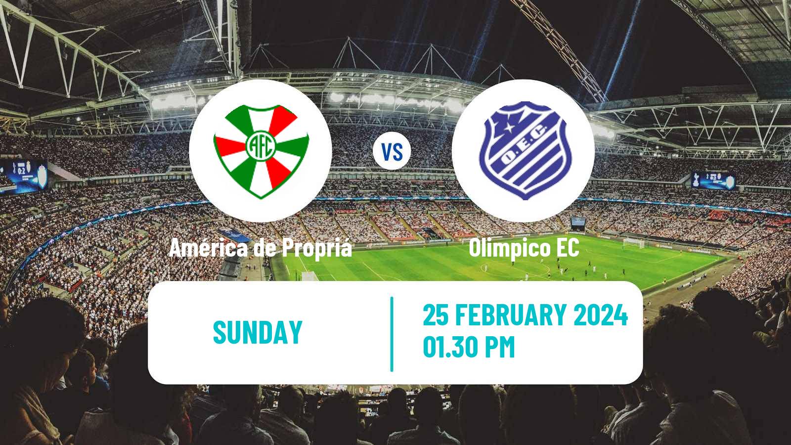 Soccer Brazilian Campeonato Sergipano América de Propriá - Olimpico EC
