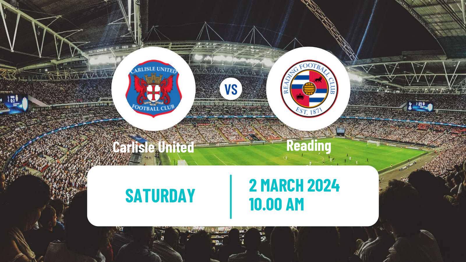 Soccer English League One Carlisle United - Reading