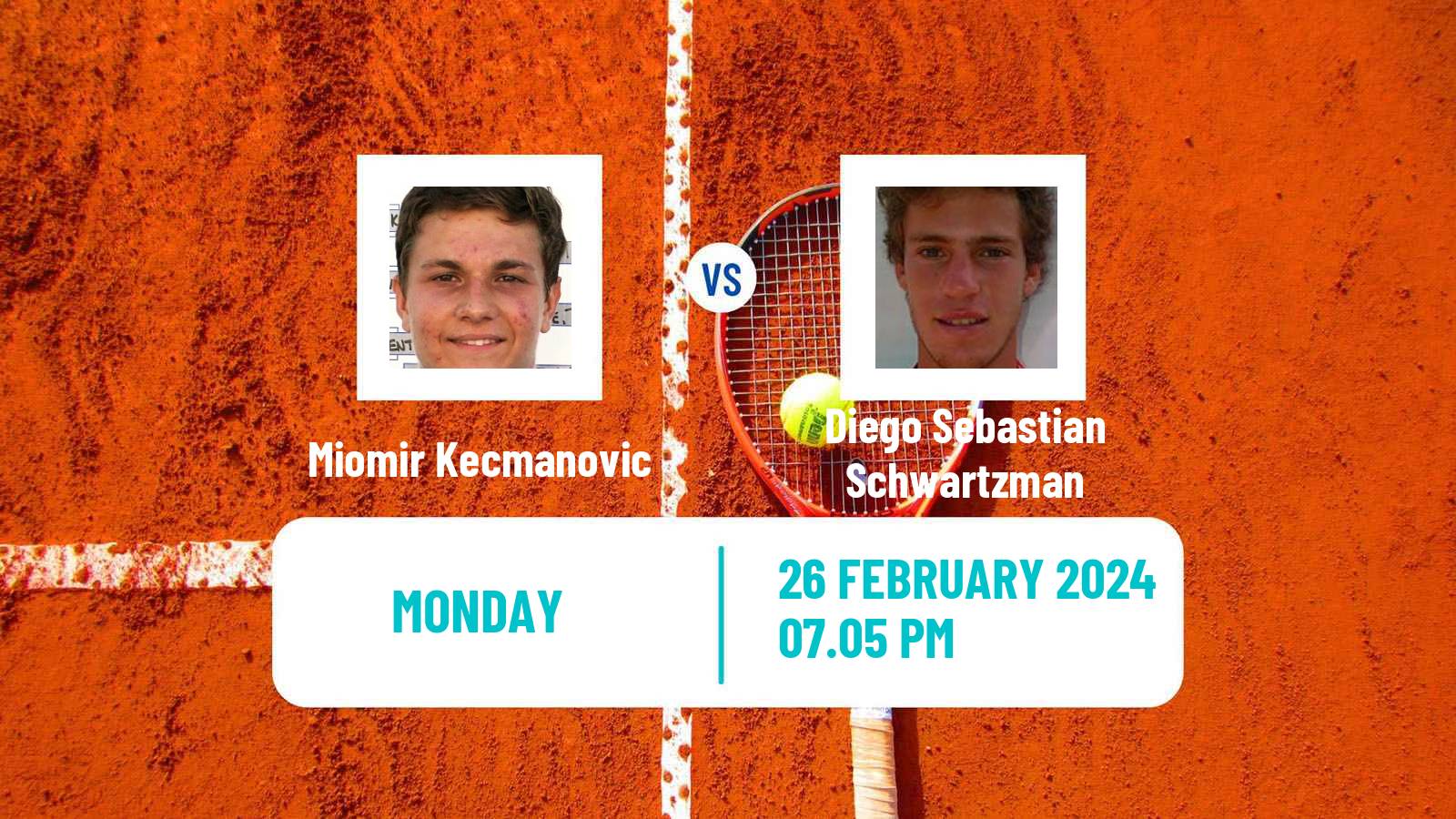 Tennis ATP Acapulco Miomir Kecmanovic - Diego Sebastian Schwartzman