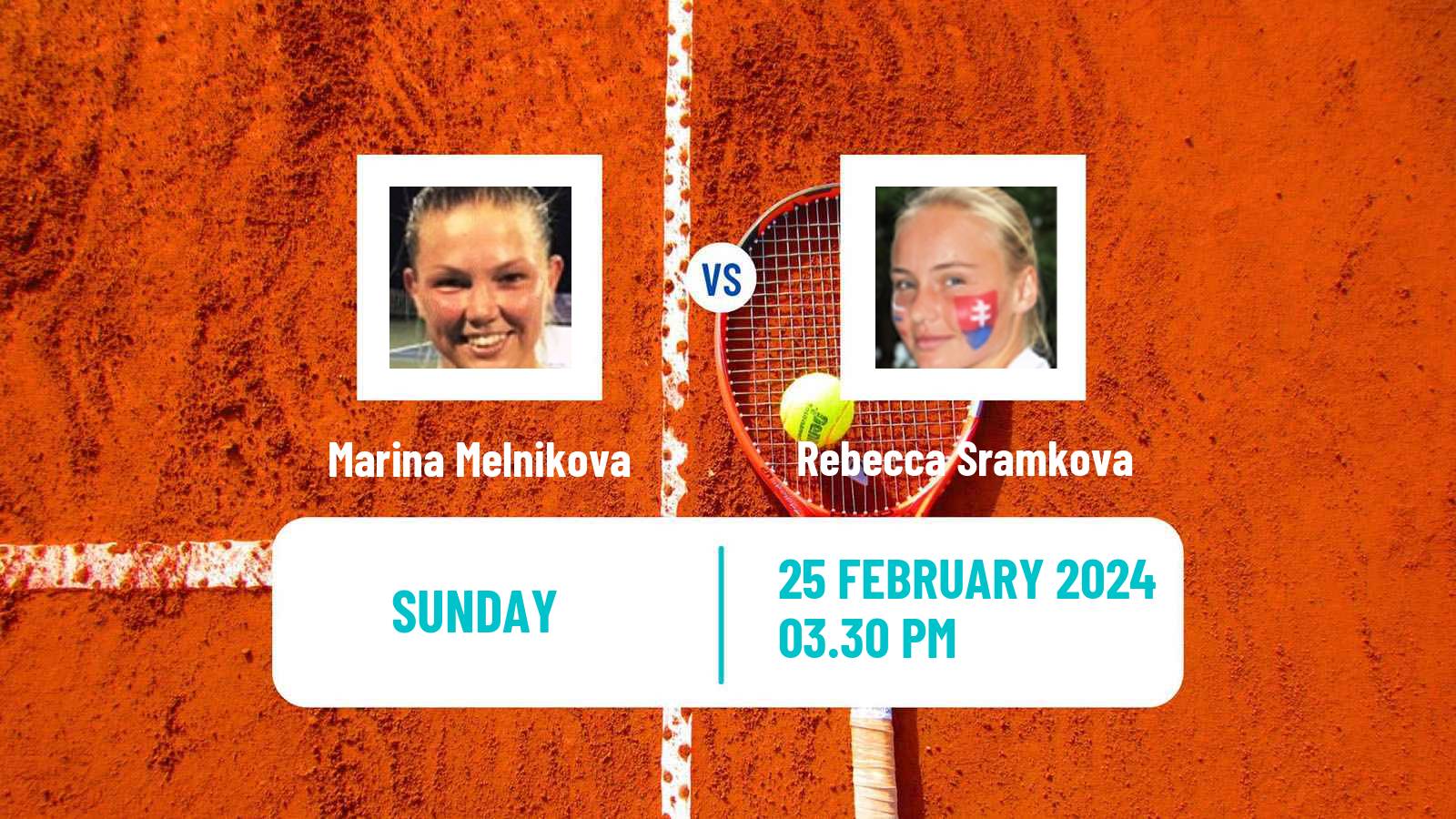 Tennis WTA San Diego Marina Melnikova - Rebecca Sramkova