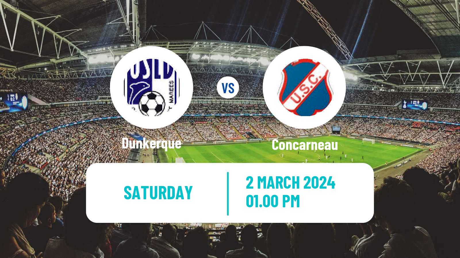 Soccer French Ligue 2 Dunkerque - Concarneau
