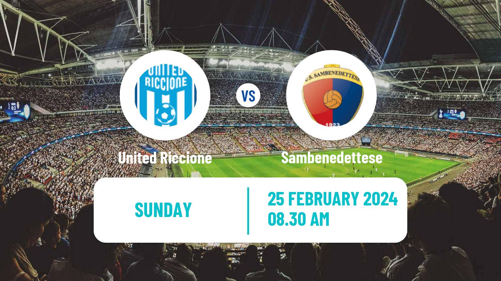 Soccer Italian Serie D - Group F United Riccione - Sambenedettese