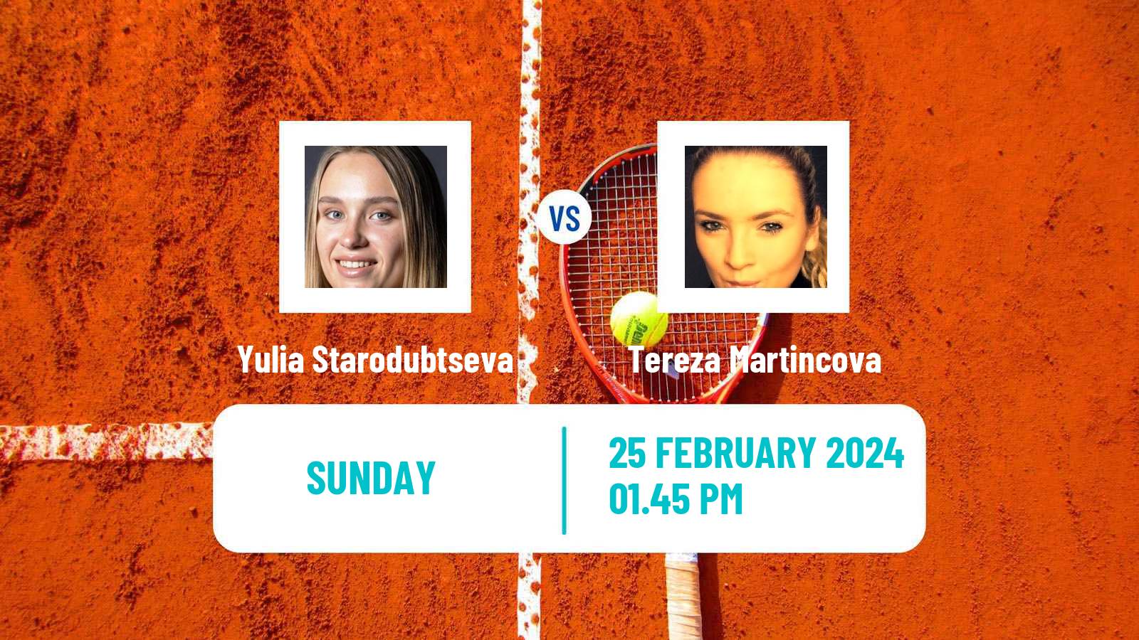 Tennis WTA Austin Yulia Starodubtseva - Tereza Martincova