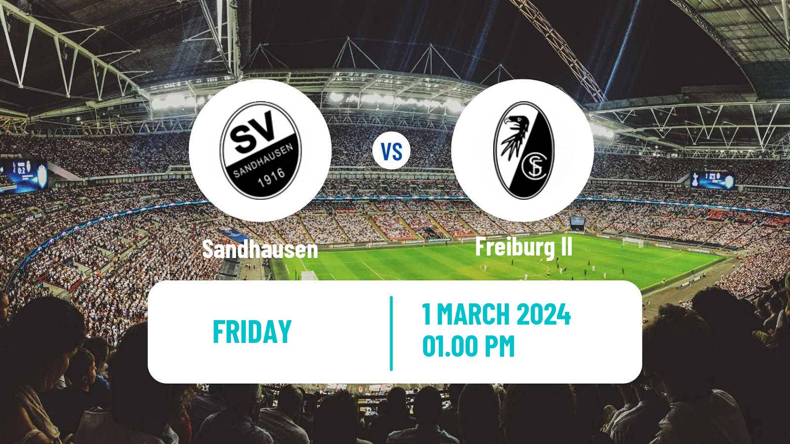 Soccer German 3 Bundesliga Sandhausen - Freiburg II