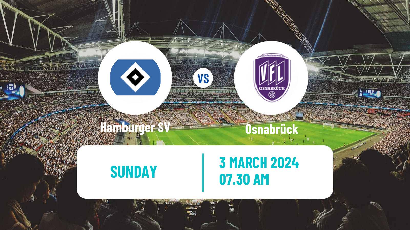 Soccer German 2 Bundesliga Hamburger SV - Osnabrück