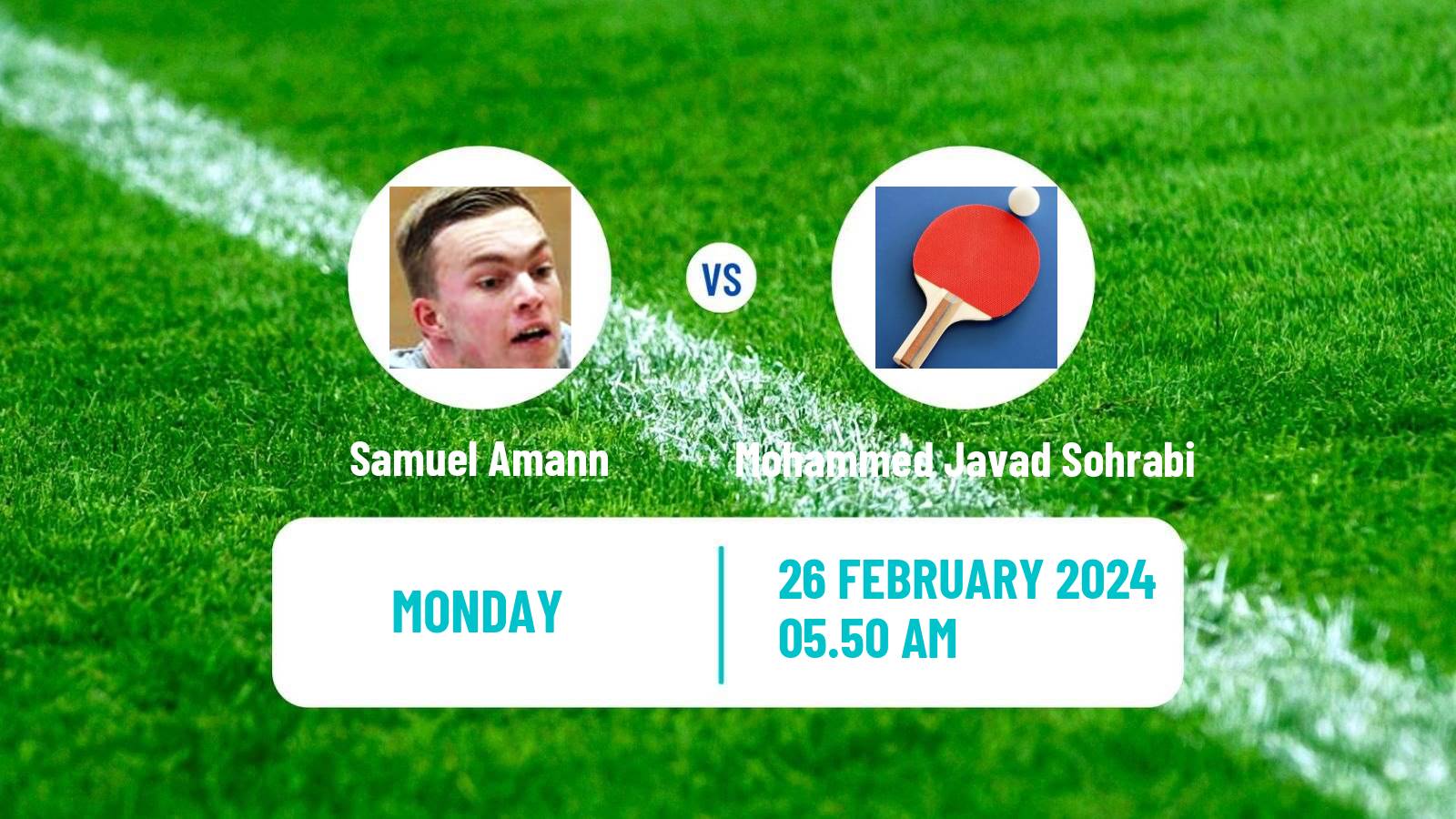 Table tennis Challenger Series Men Samuel Amann - Mohammed Javad Sohrabi