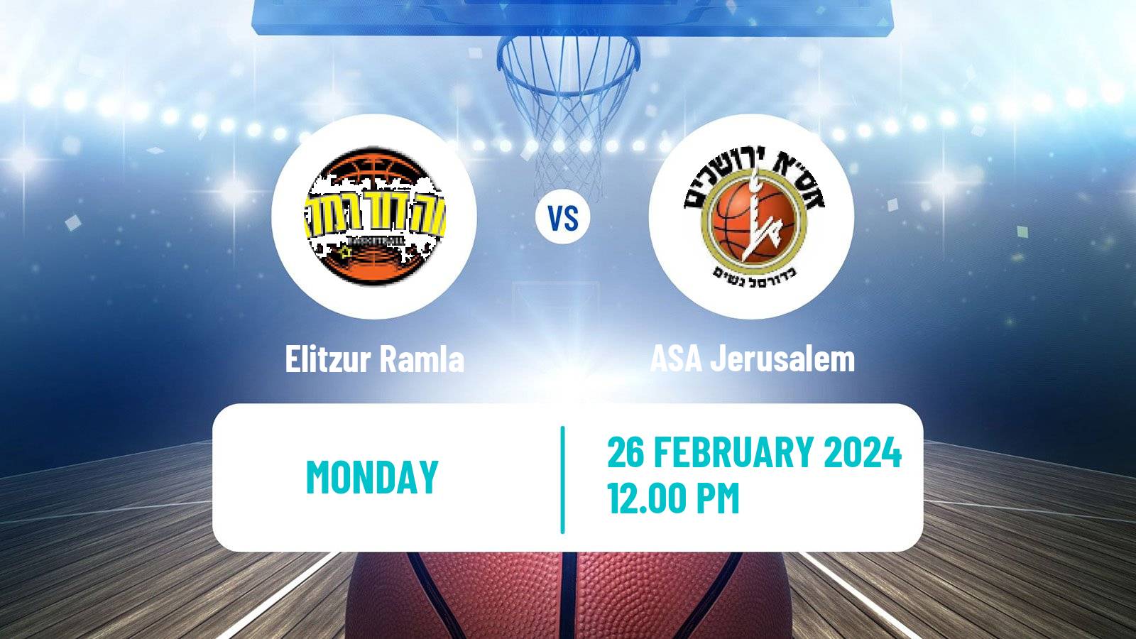 Basketball Israeli WBL Women Elitzur Ramla - ASA Jerusalem