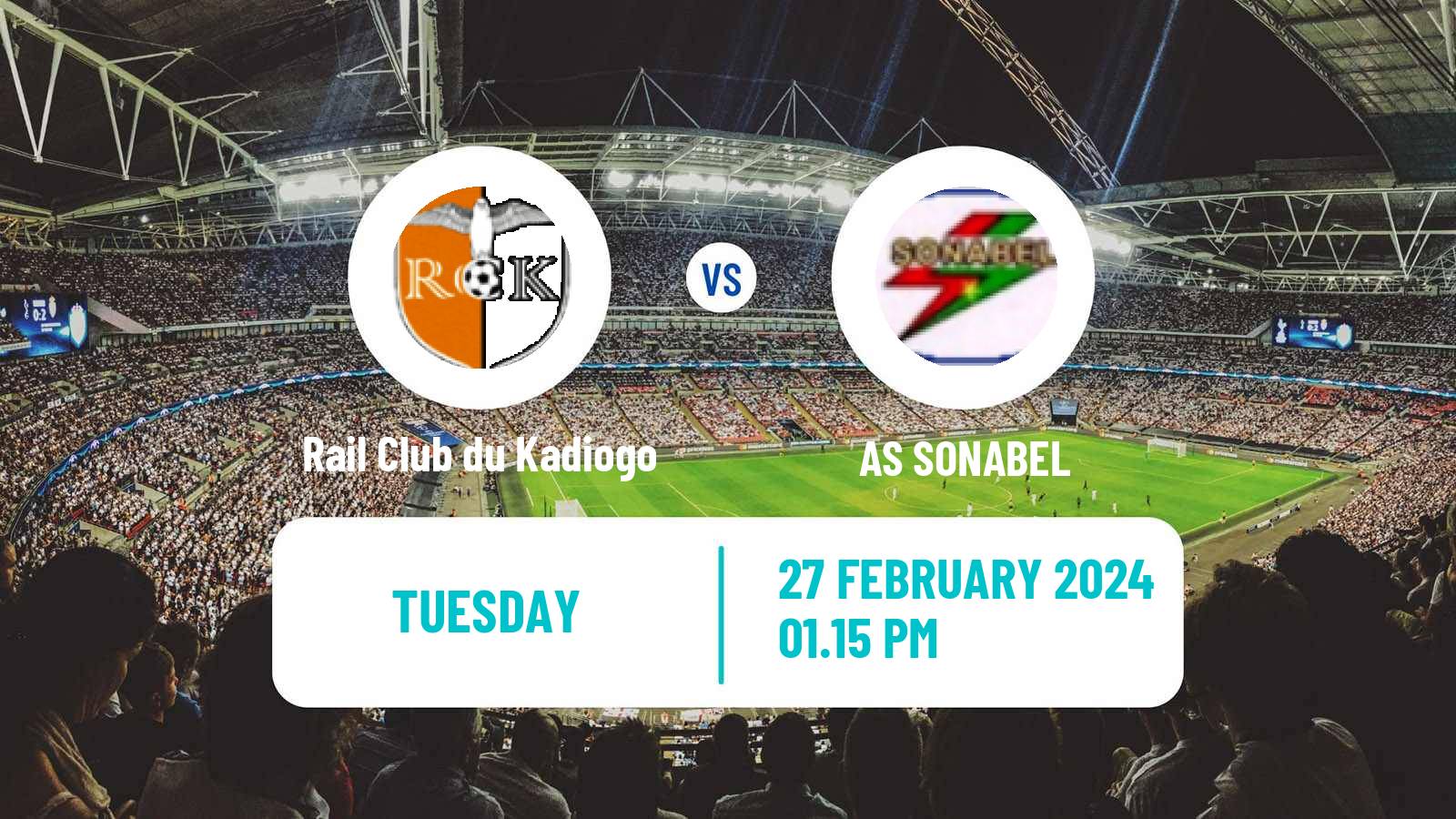 Soccer Burkina Faso Premier League Rail Club du Kadiogo - AS SONABEL