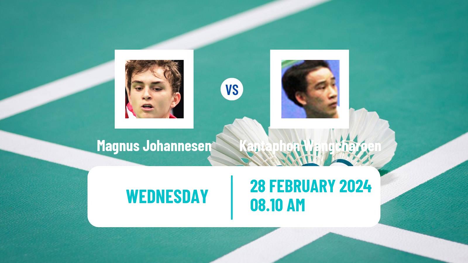 Badminton BWF World Tour German Open Men Magnus Johannesen - Kantaphon Wangcharoen
