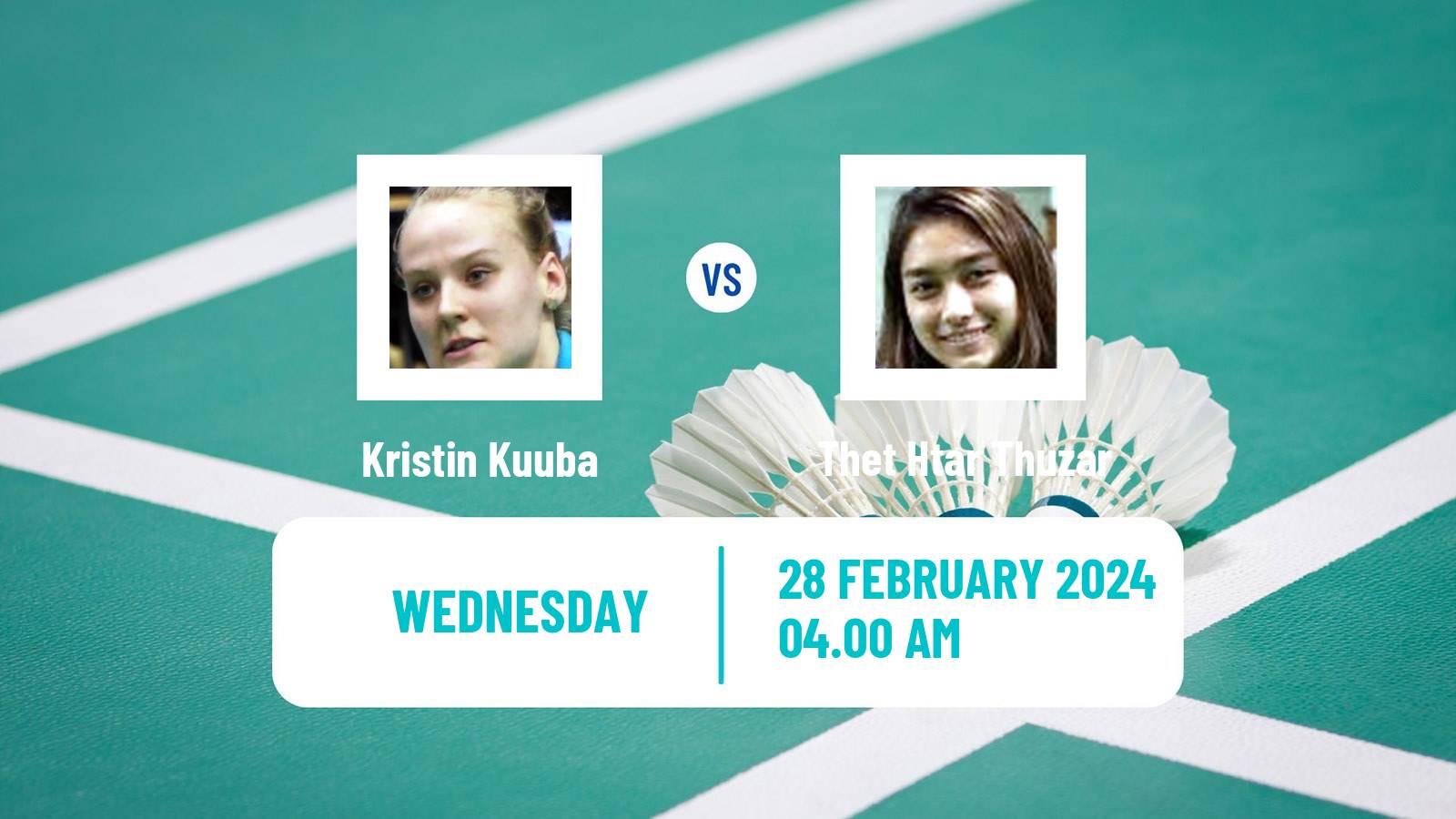 Badminton BWF World Tour German Open Women Kristin Kuuba - Thet Htar Thuzar