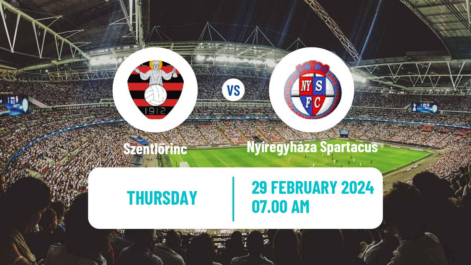 Soccer Hungarian Cup Szentlőrinc - Nyíregyháza Spartacus