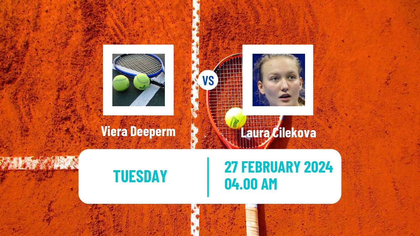 Tennis ITF W15 Nakhon Si Thammarat 6 Women Viera Deeperm - Laura Cilekova