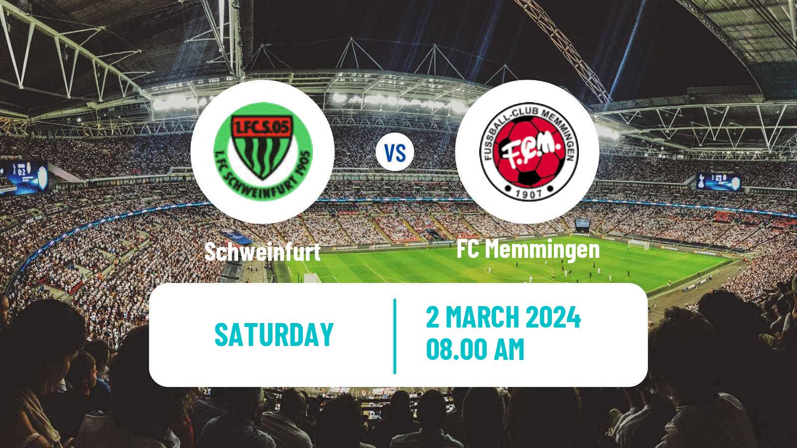 Soccer German Regionalliga Bayern Schweinfurt - Memmingen