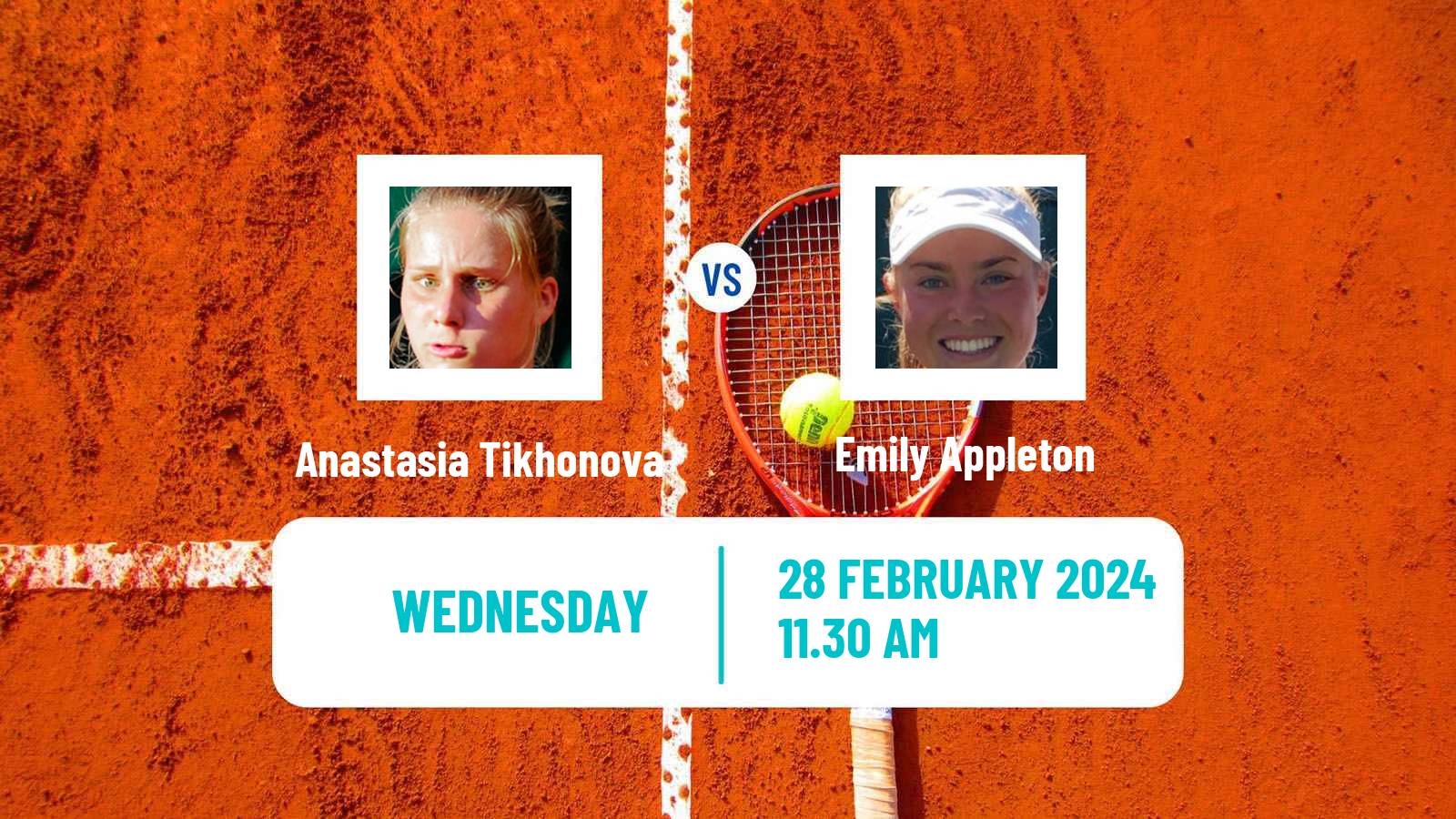 Tennis ITF W50 Macon Women Anastasia Tikhonova - Emily Appleton