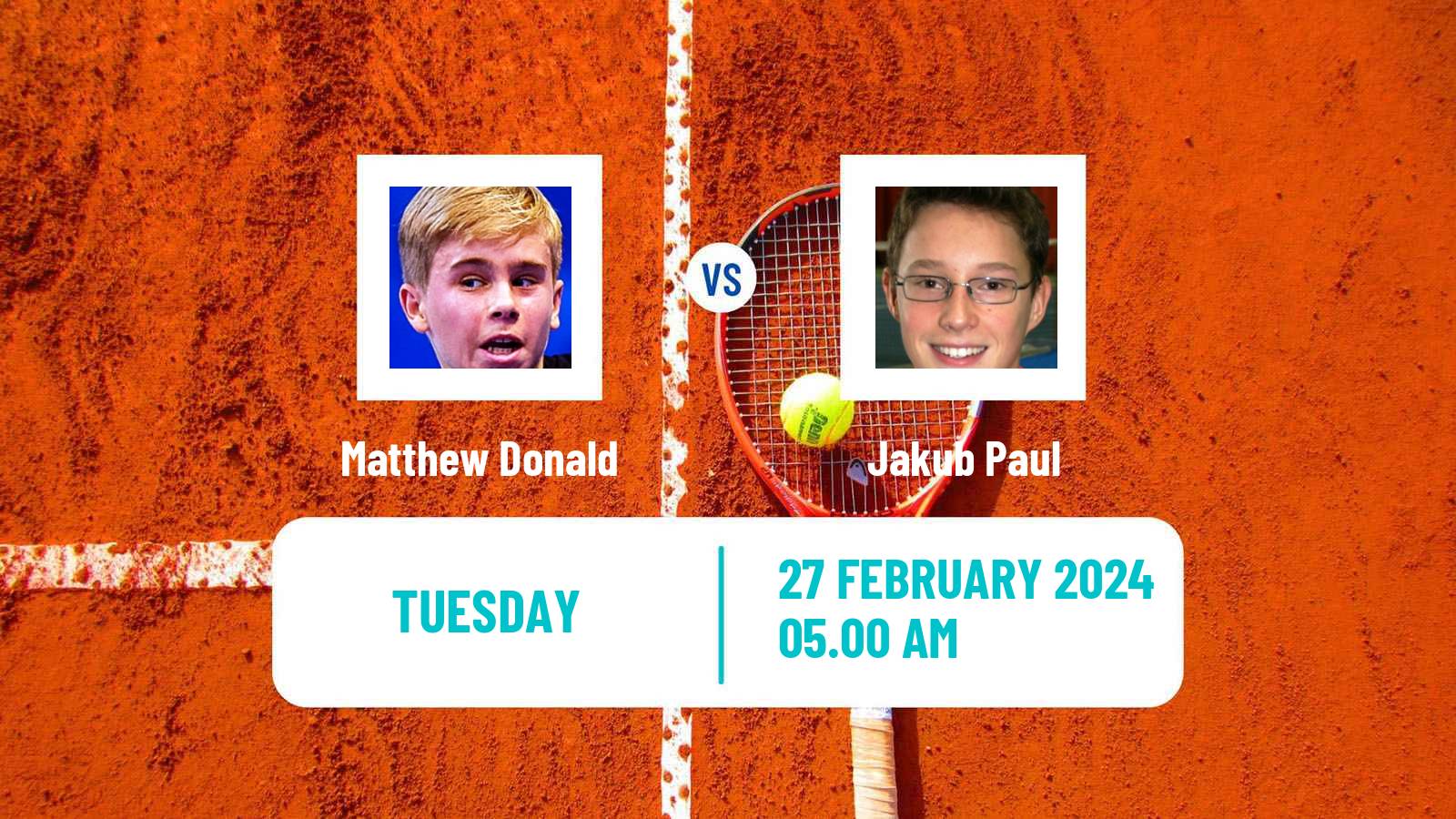 Tennis ITF M15 Monastir 9 Men Matthew Donald - Jakub Paul