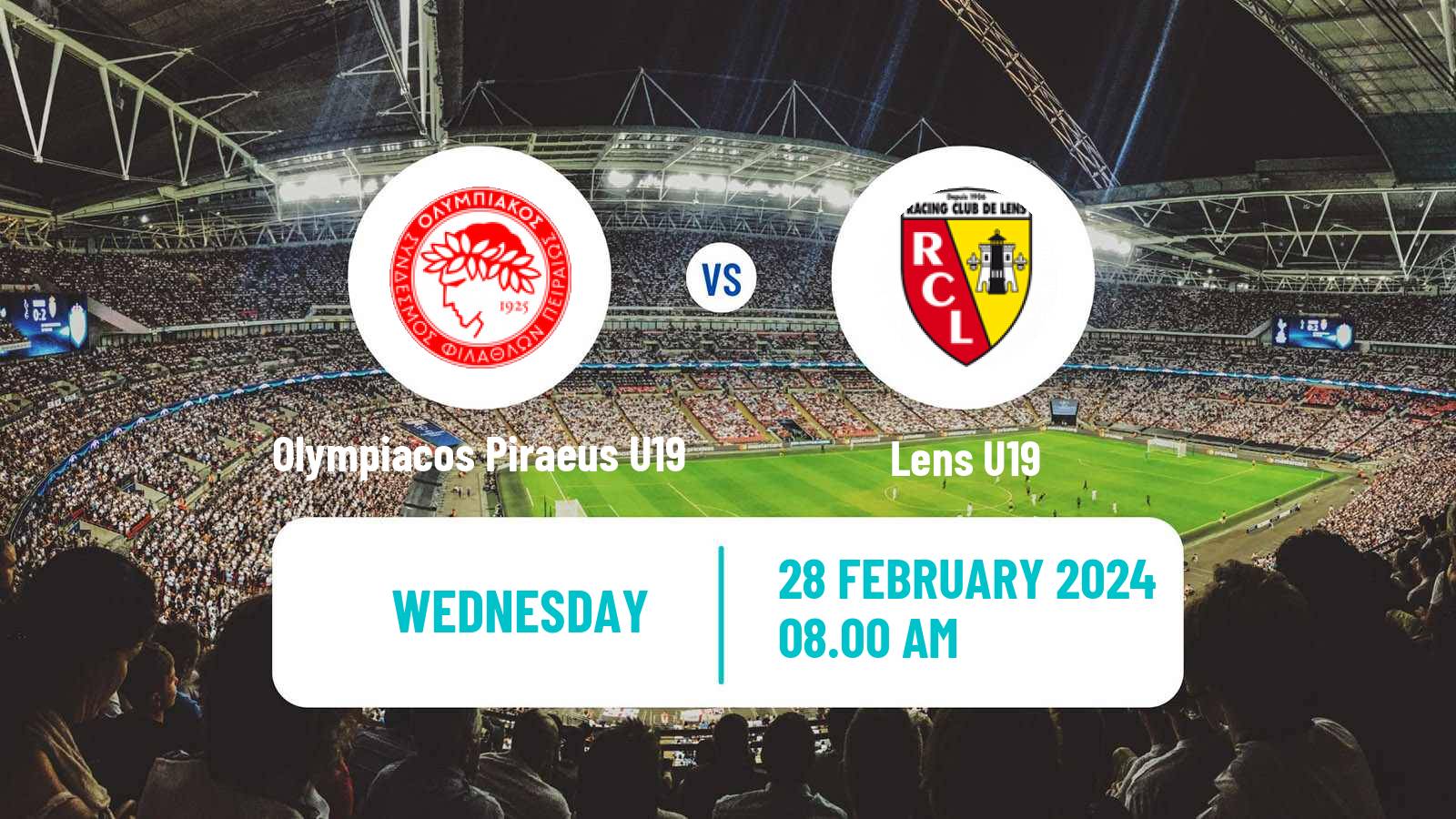 Soccer UEFA Youth League Olympiacos Piraeus U19 - Lens U19