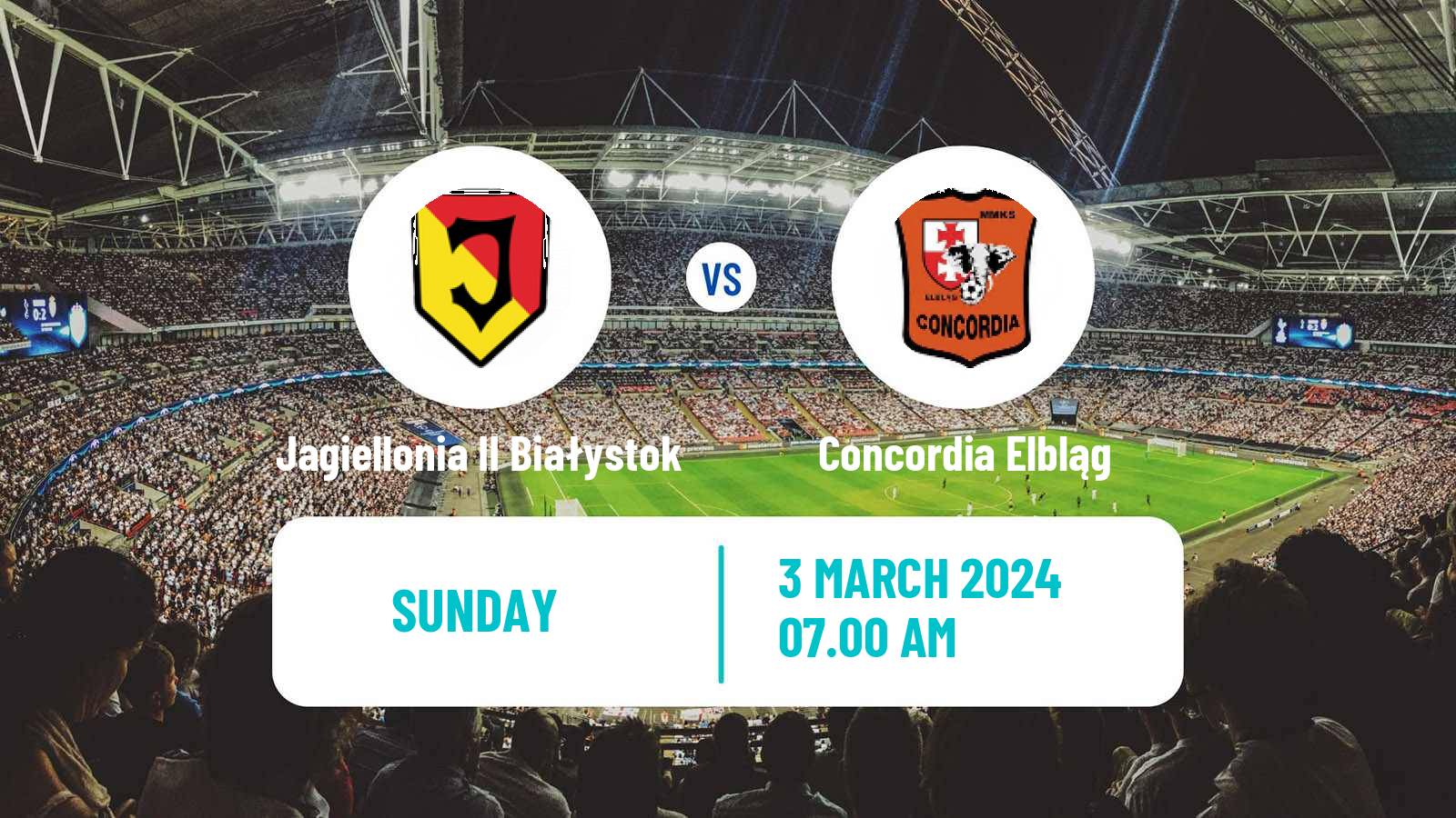 Soccer Polish Division 3 - Group I Jagiellonia II Białystok - Concordia Elbląg