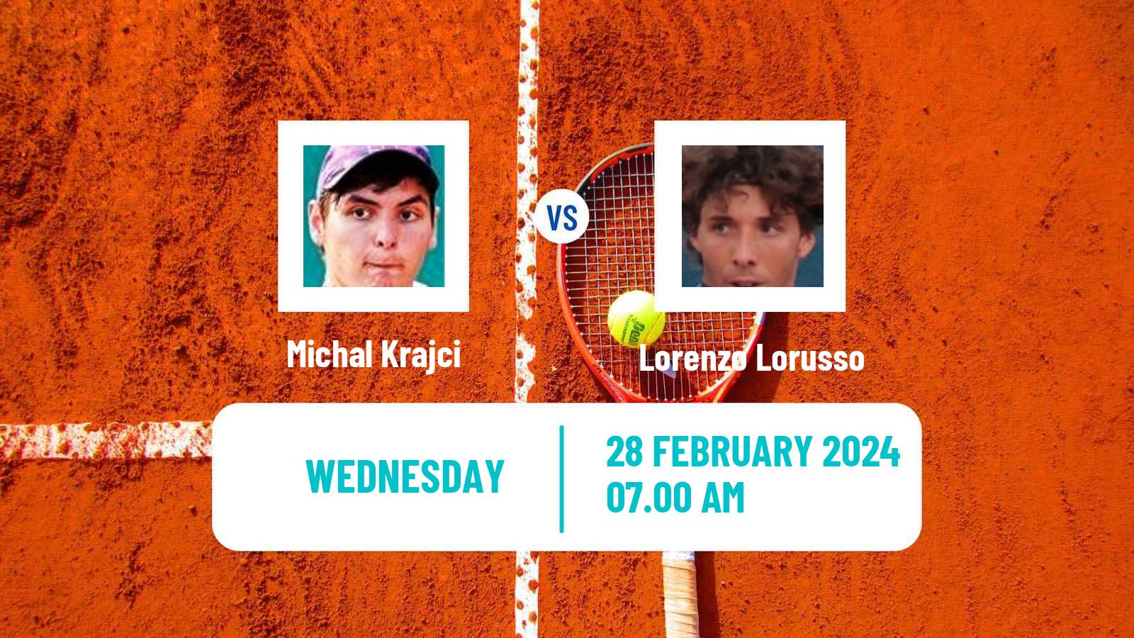 Tennis ITF M15 Sharm Elsheikh 5 Men Michal Krajci - Lorenzo Lorusso