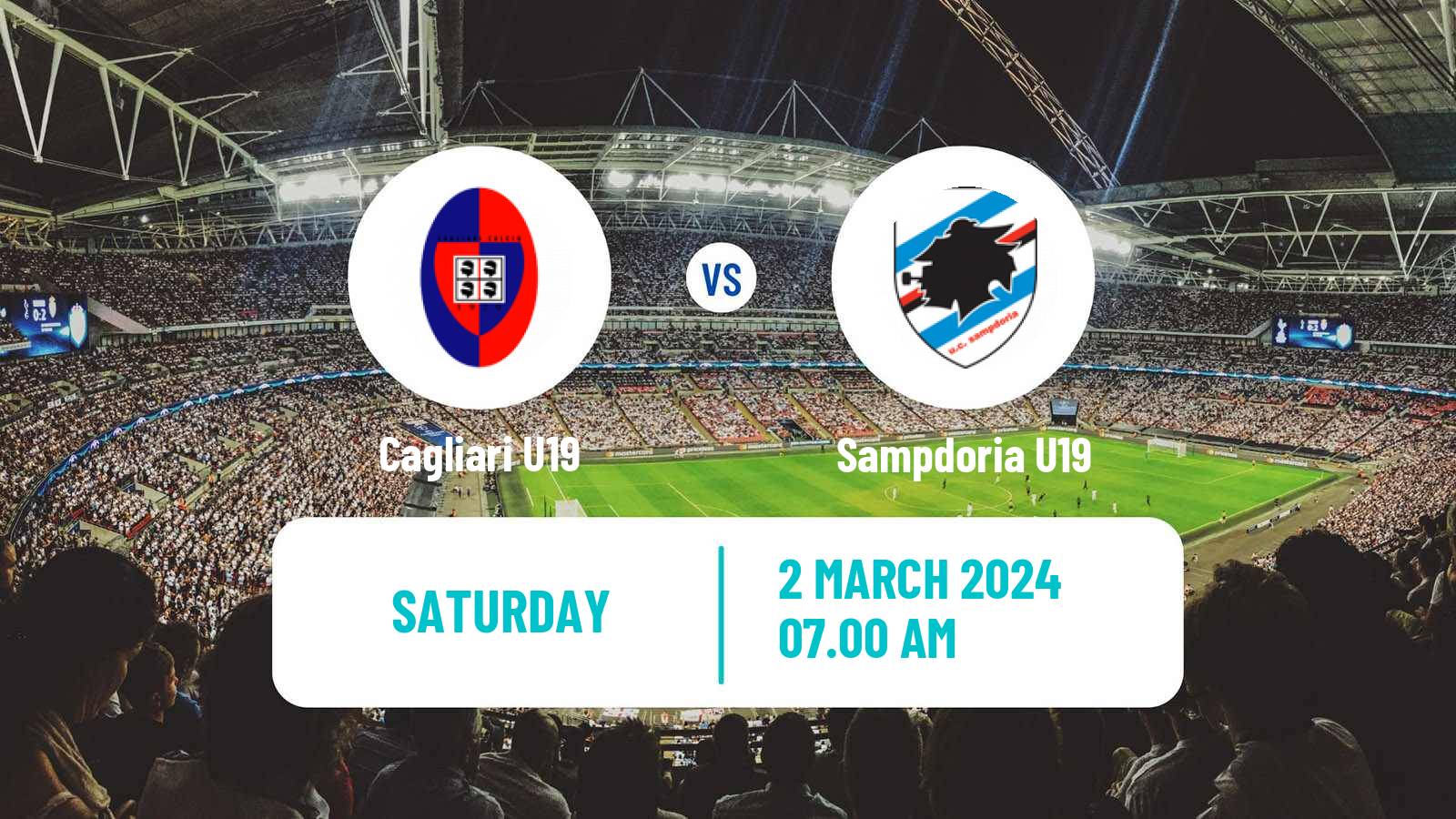 Soccer Italian Primavera 1 Cagliari U19 - Sampdoria U19