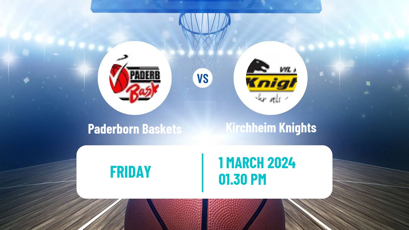 Basketball German Pro A Basketball Paderborn Baskets - Kirchheim Knights