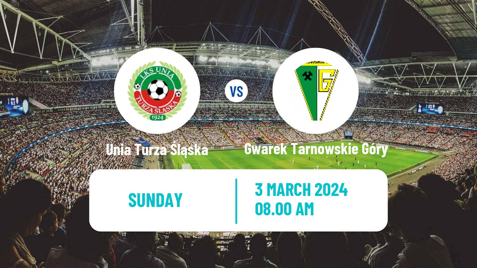 Soccer Polish Division 3 - Group III Unia Turza Śląska - Gwarek Tarnowskie Góry