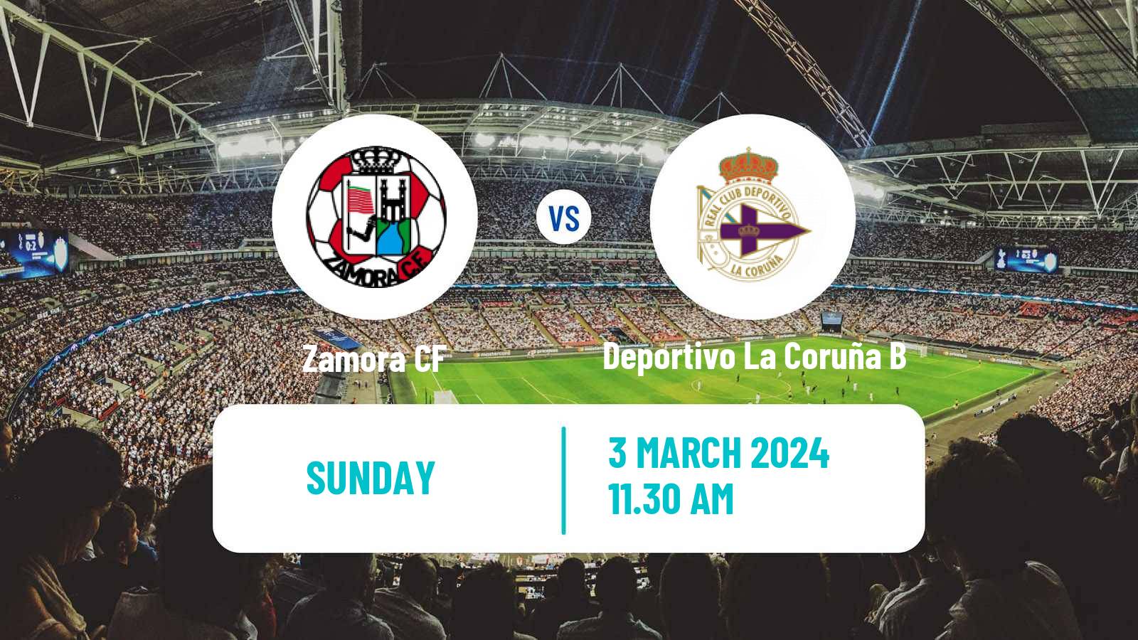 Soccer Spanish Segunda RFEF - Group 1 Zamora - Deportivo La Coruña B