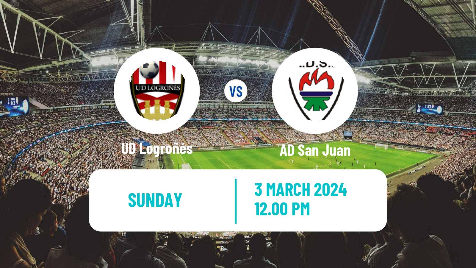 Soccer Spanish Segunda RFEF - Group 2 UD Logroñés - San Juan