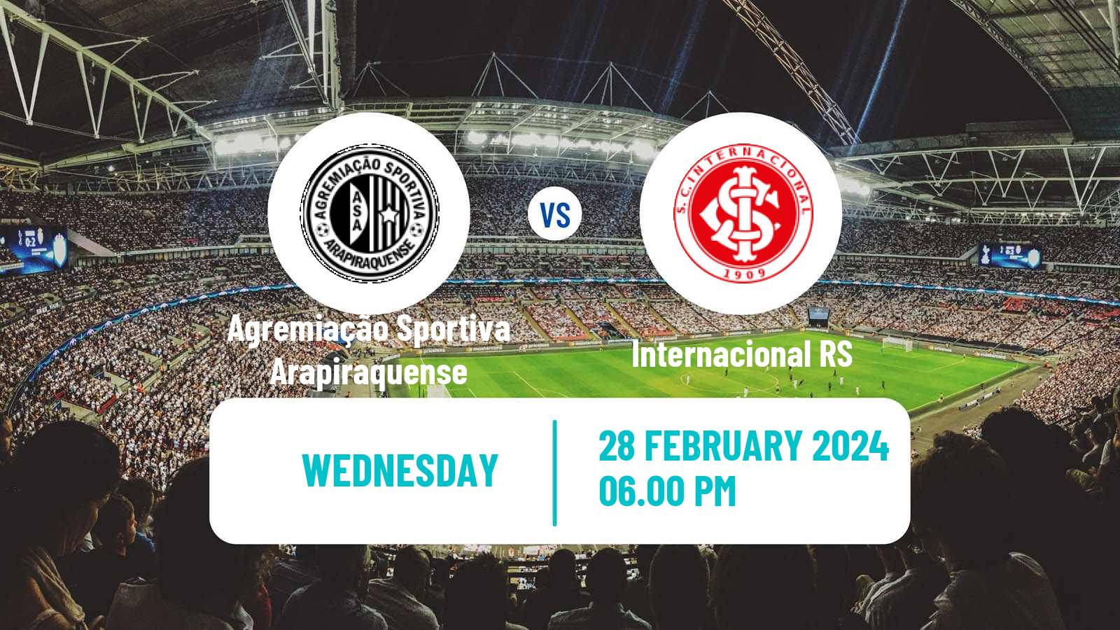 Soccer Copa do Brasil Agremiação Sportiva Arapiraquense - Internacional RS