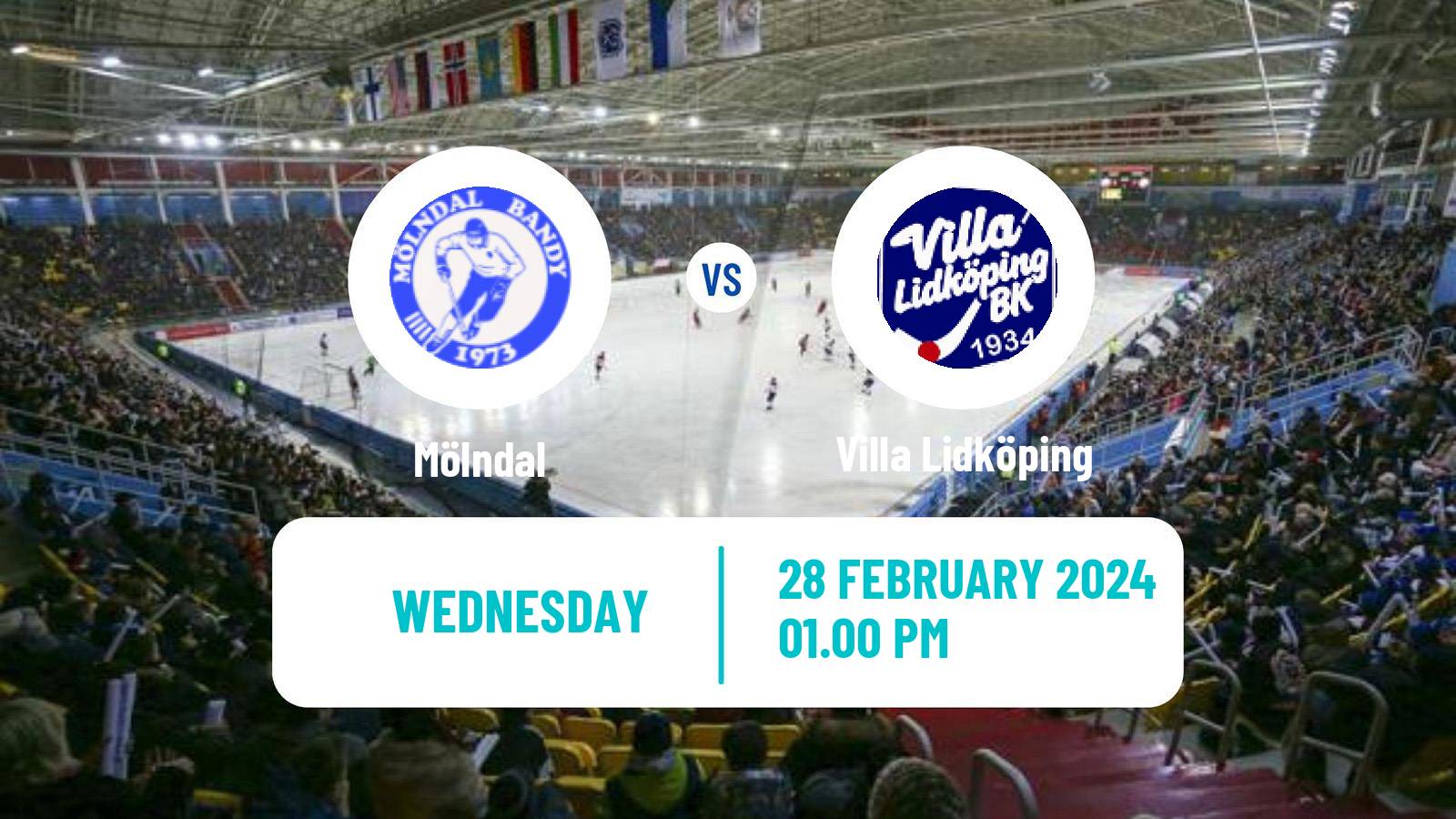 Bandy Swedish Elitserien Bandy Women Mölndal - Villa Lidköping