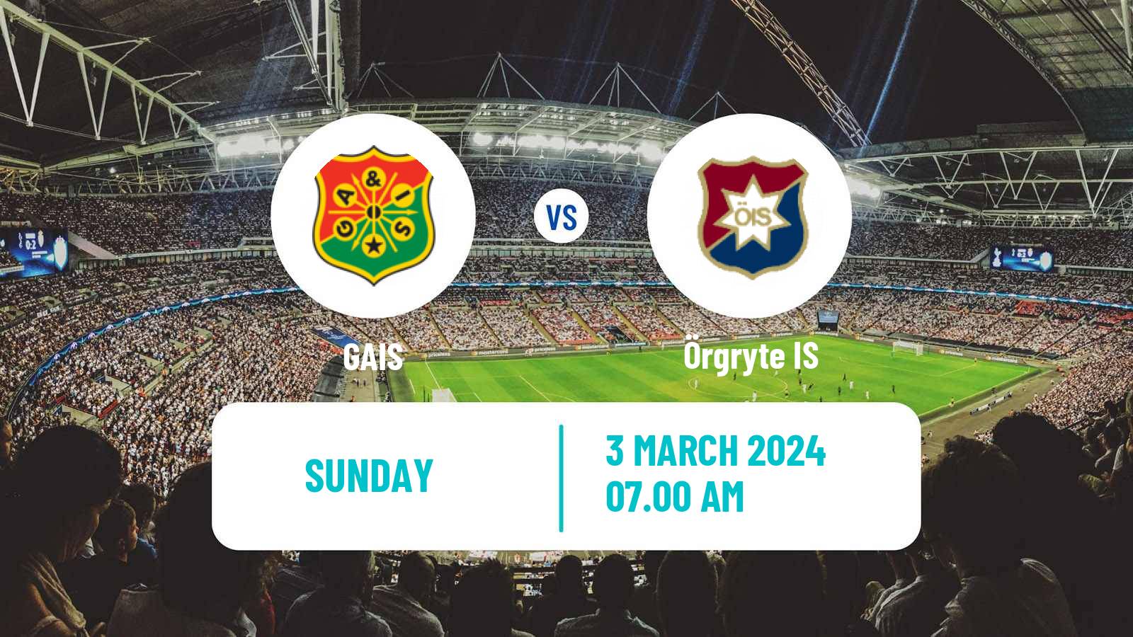 Soccer Svenska Cupen GAIS - Örgryte