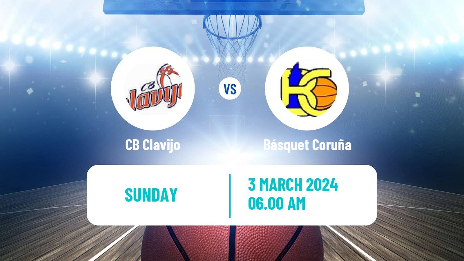 Basketball Spanish LEB Oro Clavijo - Básquet Coruña