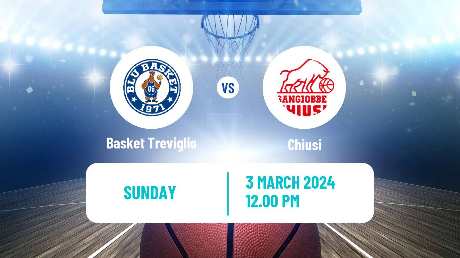 Basketball Italian Serie A2 Basketball Basket Treviglio - Chiusi