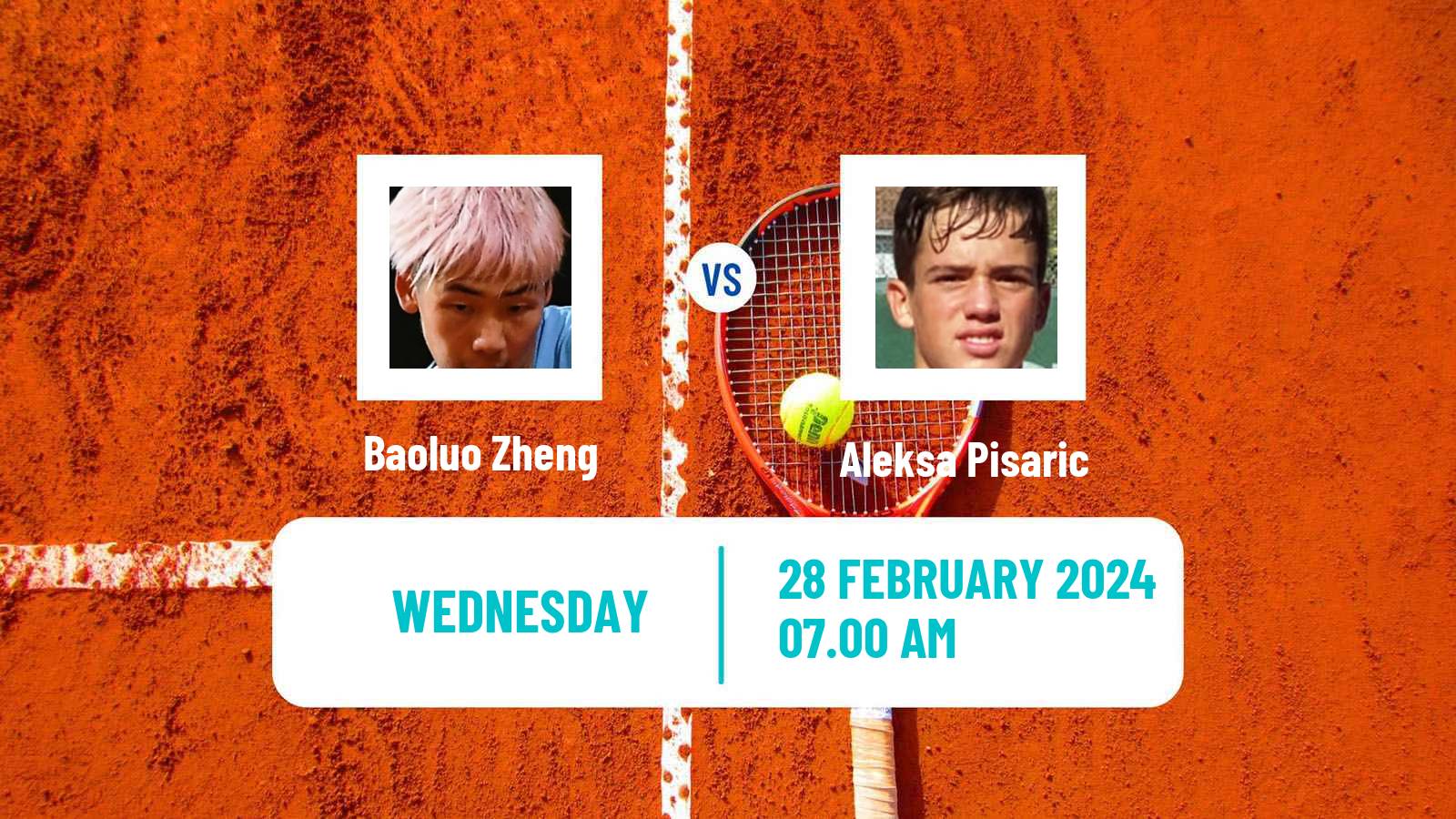 Tennis ITF M15 Sharm Elsheikh 5 Men Baoluo Zheng - Aleksa Pisaric