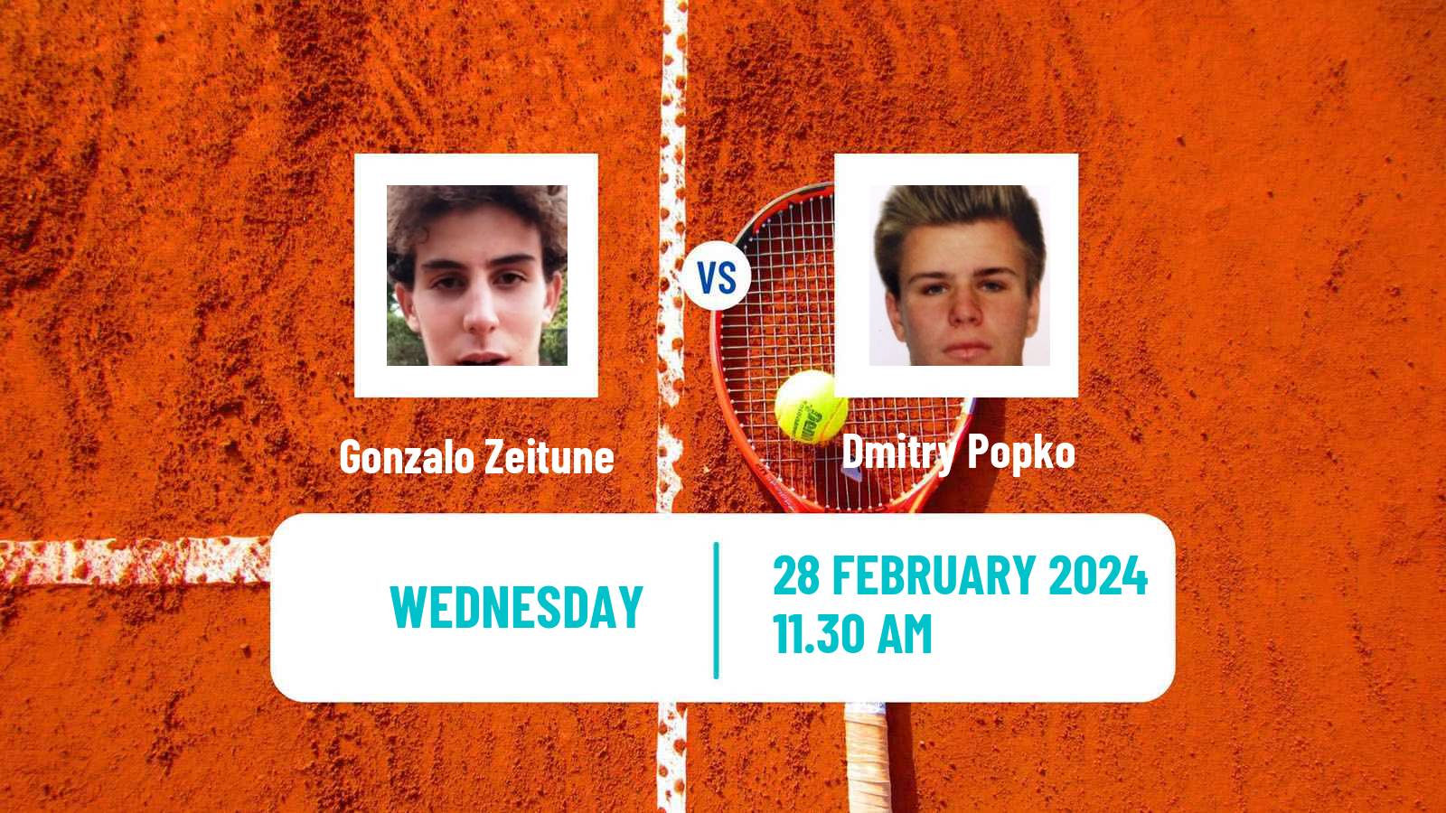Tennis ITF M25 Tucuman Men Gonzalo Zeitune - Dmitry Popko
