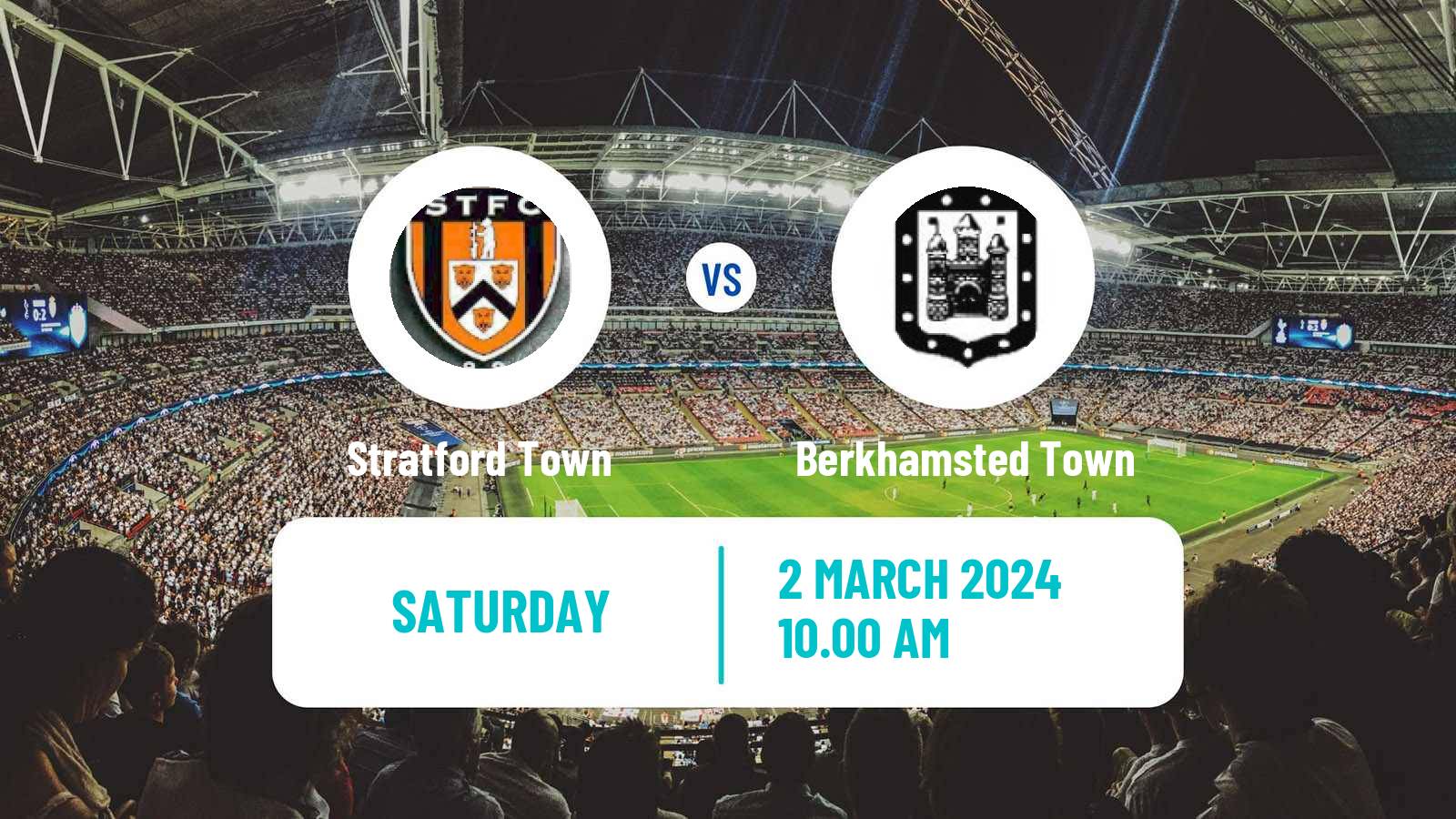 Soccer English Southern League Central Division Stratford Town - Berkhamsted Town