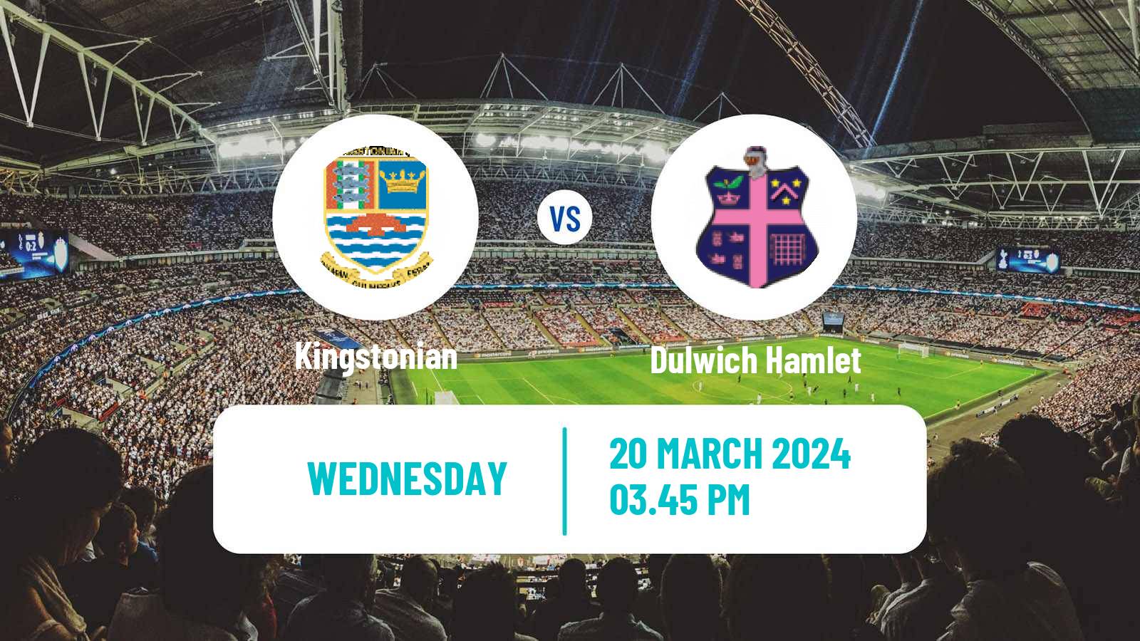 Soccer English Isthmian League Premier Division Kingstonian - Dulwich Hamlet