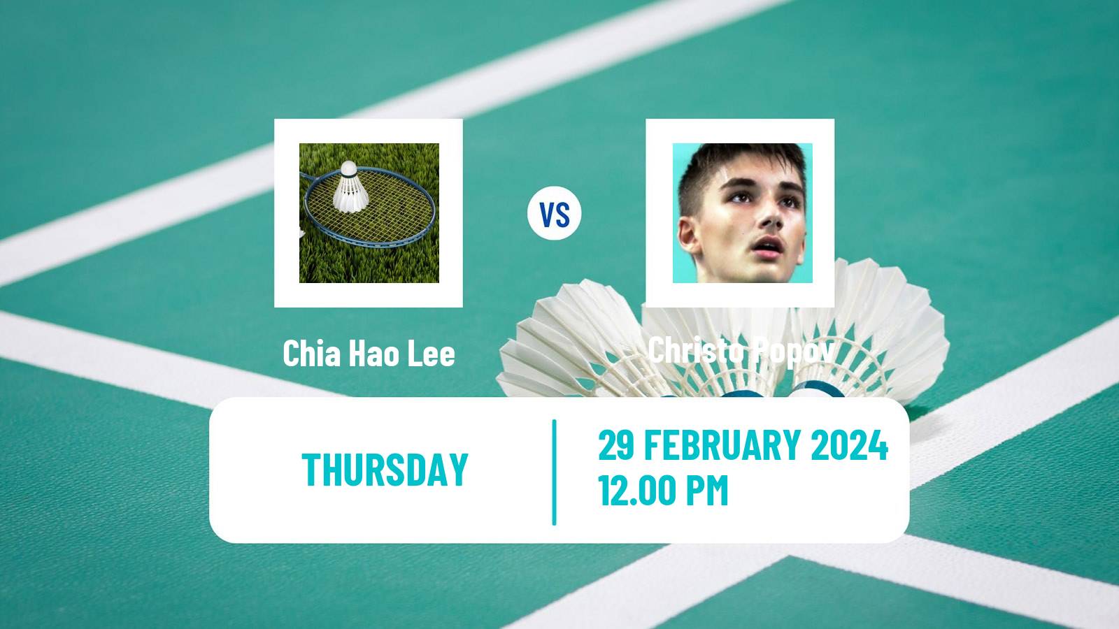 Badminton BWF World Tour German Open Men Chia Hao Lee - Christo Popov