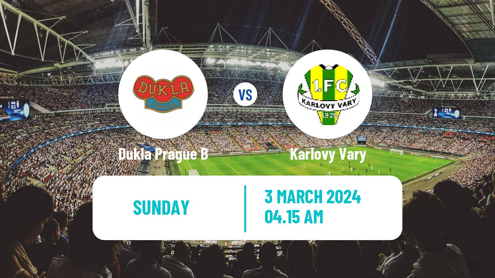 Soccer Czech CFL Group A Dukla Prague B - Slavia Karlovy Vary