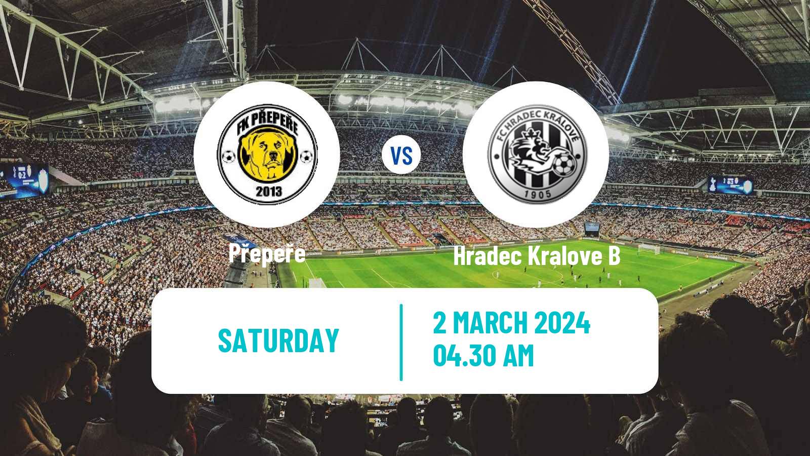 Soccer Czech CFL Group B Přepeře - Hradec Kralove B